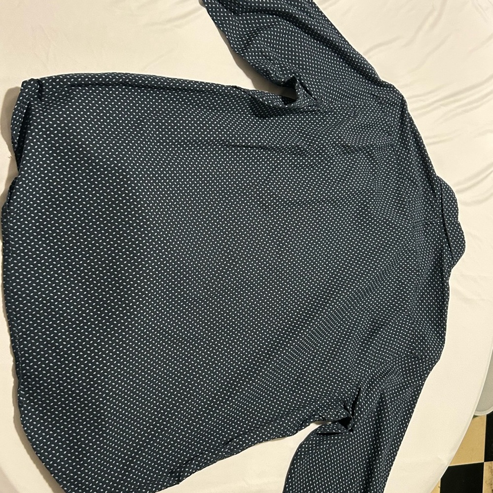 Banana Republic Men’s Button Down Black Mini Geo Pattern - Picture 4 of 4